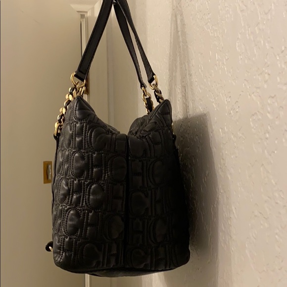 Carolina Herrera shoulder lamb skirt leather bag - Picture 3 of 10